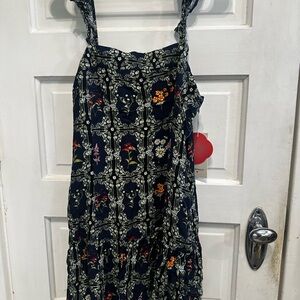 Agua Bendita x Target Sleeveless Mini Dress-Floral Print-Blue-Size Large-NWT